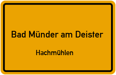 Straßenverzeichnis Bad Münder am Deister Hachmühlen