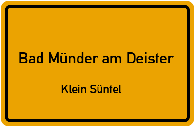 Straßenverzeichnis Bad Münder am Deister Klein Süntel