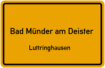 Ortsschild Bad Münder am Deister Luttringhausen