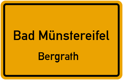 Ortsschild Bad Münstereifel Bergrath
