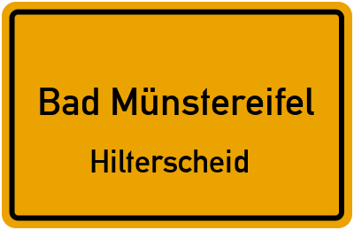 Ortsschild Bad Münstereifel Hilterscheid