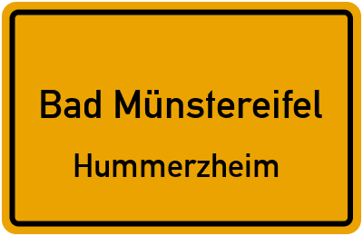 Ortsschild Bad Münstereifel Hummerzheim