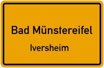 Ortsschild Bad Münstereifel Iversheim