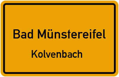 Ortsschild Bad Münstereifel Kolvenbach