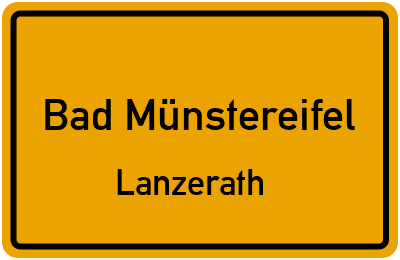 Ortsschild Bad Münstereifel Lanzerath