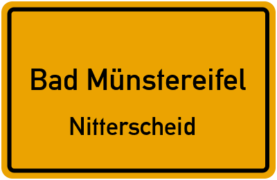 Ortsschild Bad Münstereifel Nitterscheid