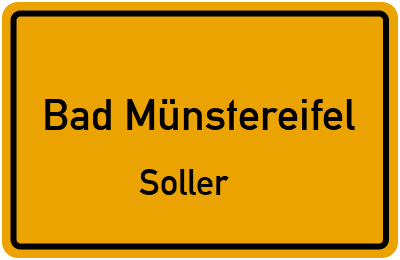 Ortsschild Bad Münstereifel Soller