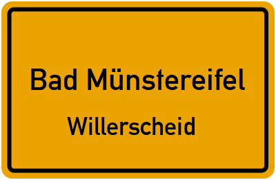 Ortsschild Bad Münstereifel Willerscheid