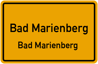 Straßenverzeichnis Bad Marienberg Bad Marienberg