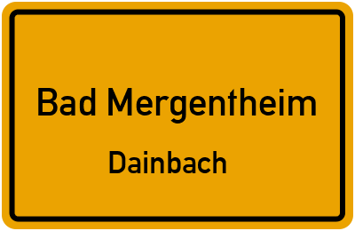 Straßenverzeichnis Bad Mergentheim Dainbach