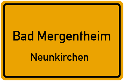 Straßenverzeichnis Bad Mergentheim Neunkirchen