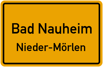 Ortsschild Bad Nauheim Nieder-Mörlen