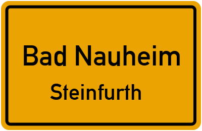 Ortsschild Bad Nauheim Steinfurth