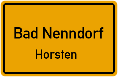 Straßenverzeichnis Bad Nenndorf Horsten