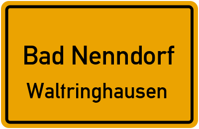 Ortsschild Bad Nenndorf Waltringhausen