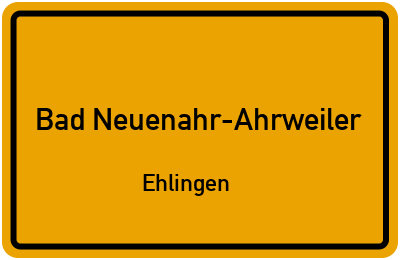 Straßenverzeichnis Bad Neuenahr-Ahrweiler Ehlingen