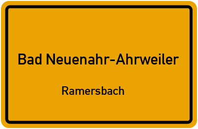Ortsschild Bad Neuenahr-Ahrweiler Ramersbach