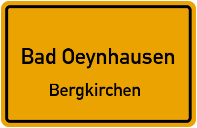 Straßenverzeichnis Bad Oeynhausen Bergkirchen