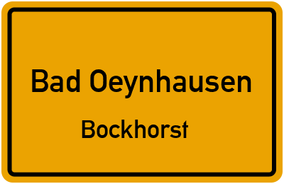 Straßenverzeichnis Bad Oeynhausen Bockhorst
