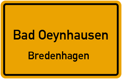 Straßenverzeichnis Bad Oeynhausen Bredenhagen
