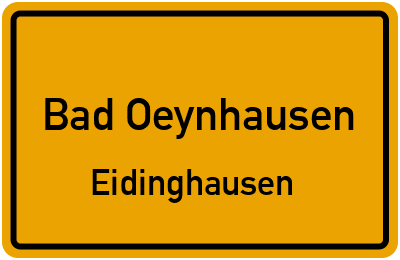 Ortsschild Bad Oeynhausen Eidinghausen