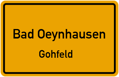 Straßenverzeichnis Bad Oeynhausen Gohfeld