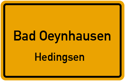 Straßenverzeichnis Bad Oeynhausen Hedingsen