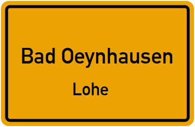 Ortsschild Bad Oeynhausen Lohe