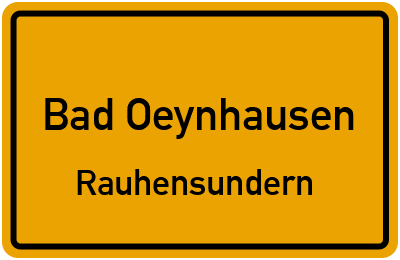 Straßenverzeichnis Bad Oeynhausen Rauhensundern