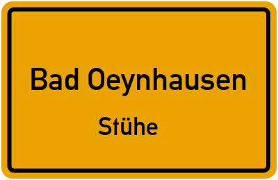 Straßenverzeichnis Bad Oeynhausen Stühe