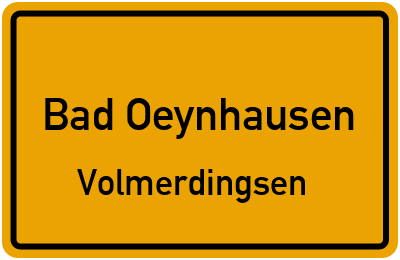 Ortsschild Bad Oeynhausen Volmerdingsen
