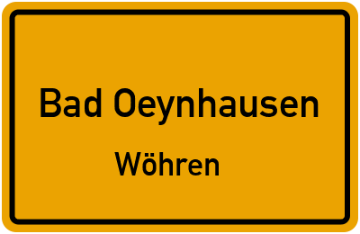 Straßenverzeichnis Bad Oeynhausen Wöhren