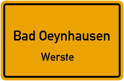 Straßenverzeichnis Bad Oeynhausen Werste