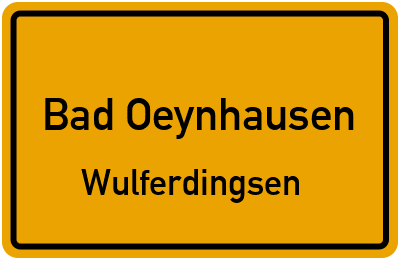 Ortsschild Bad Oeynhausen Wulferdingsen