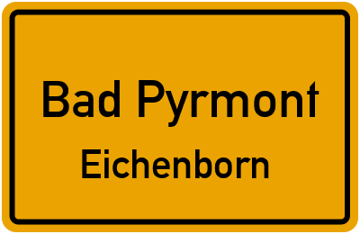 Ortsschild Bad Pyrmont Eichenborn