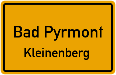 Straßenverzeichnis Bad Pyrmont Kleinenberg