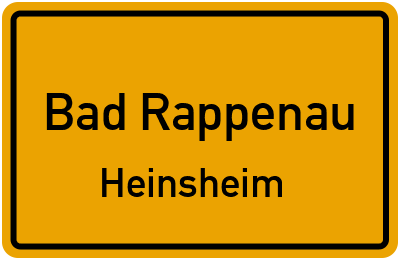Ortsschild Bad Rappenau Heinsheim