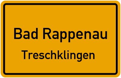 Straßenverzeichnis Bad Rappenau Treschklingen