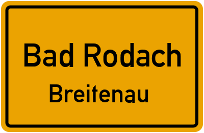Ortsschild Bad Rodach Breitenau