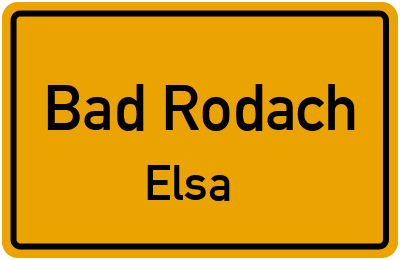 Straßenverzeichnis Bad Rodach Elsa