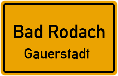 Ortsschild Bad Rodach Gauerstadt