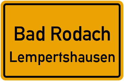 Ortsschild Bad Rodach Lempertshausen