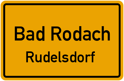 Ortsschild Bad Rodach Rudelsdorf