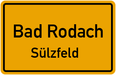 Straßenverzeichnis Bad Rodach Sülzfeld