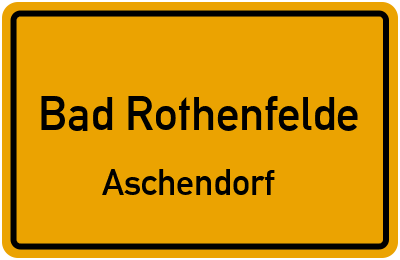 Ortsschild Bad Rothenfelde Aschendorf