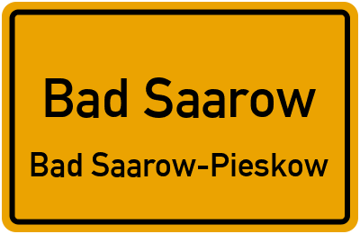 Straßenverzeichnis Bad Saarow Bad Saarow-Pieskow