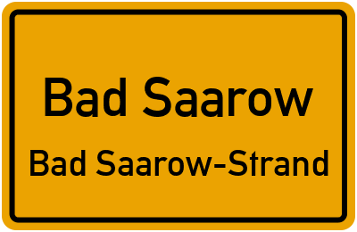 Straßenverzeichnis Bad Saarow Bad Saarow-Strand