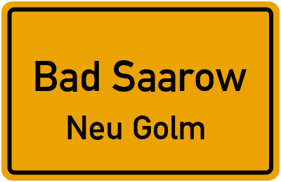 Straßenverzeichnis Bad Saarow Neu Golm