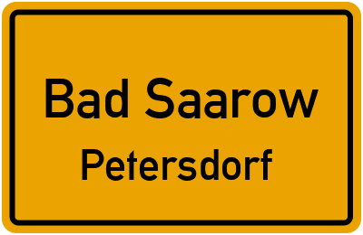 Straßenverzeichnis Bad Saarow Petersdorf