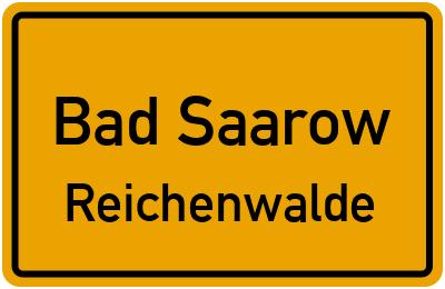 Straßenverzeichnis Bad Saarow Reichenwalde